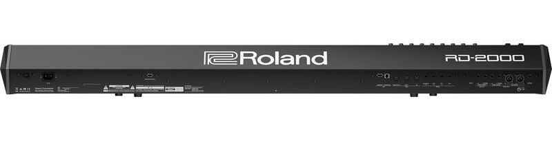 Rear view of the Roland RD-2000 showing connection ports