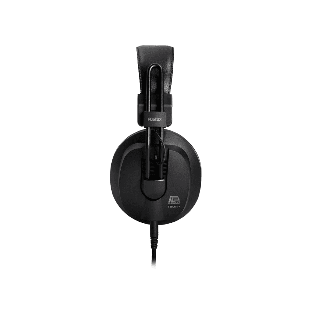 Rear view of the Fostex T50RP MK4 studio headphones showing adjustable headband”