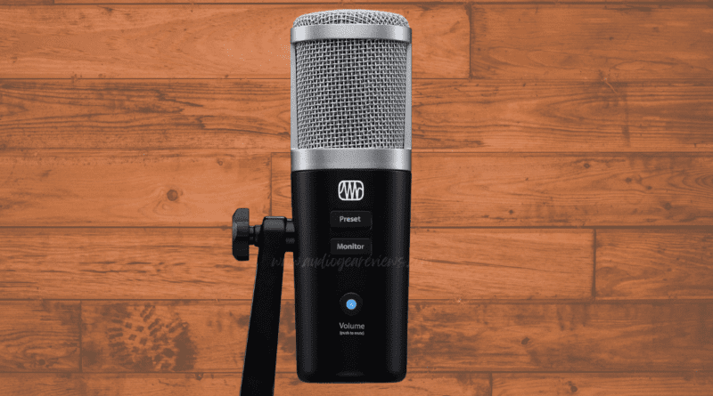 Front view of the PreSonus Revelator USB condenser microphone
