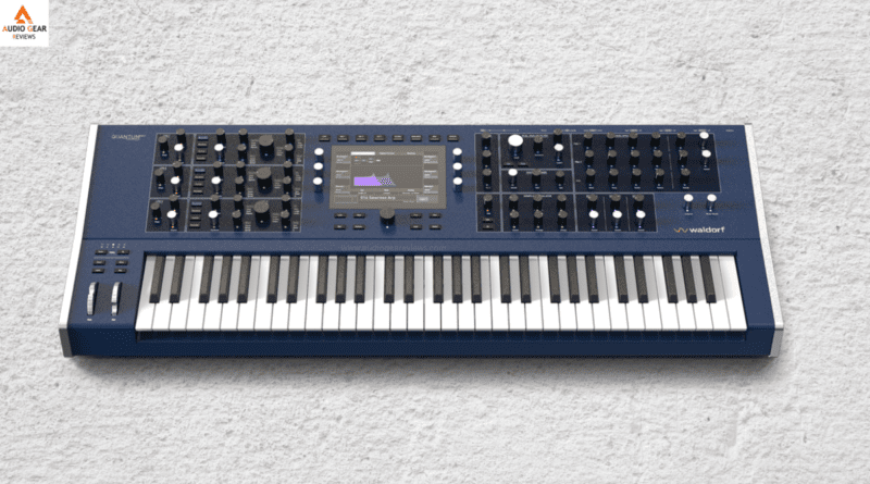 Top view of the Waldorf Quantum MK2 synthesizer’s control knobs