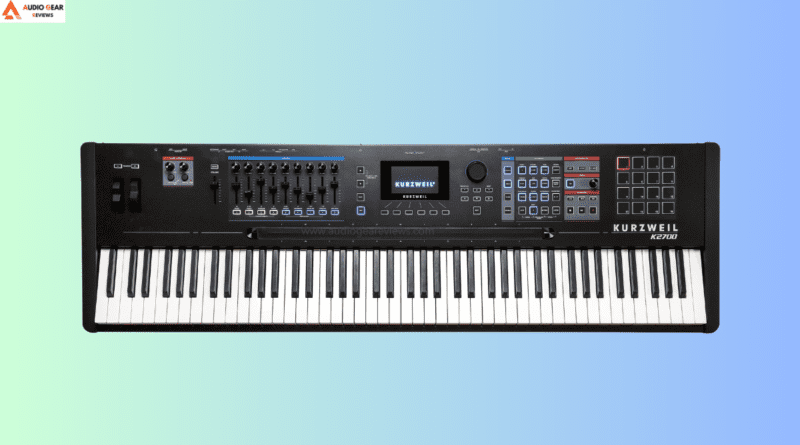 Top view of the Kurzweil K2700 keyboard’s keys and control buttons”