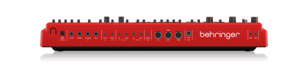 Rear view of the Behringer MS-1 MKII showing connection ports