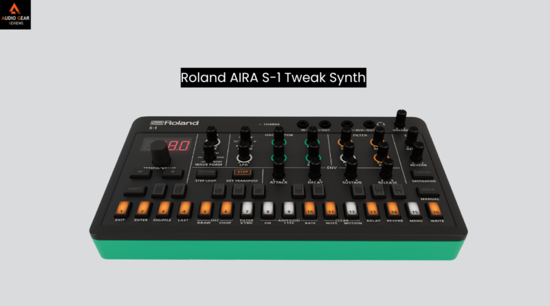 Top view of the Roland AIRA S-1 Tweak Synth's pads and control knobs