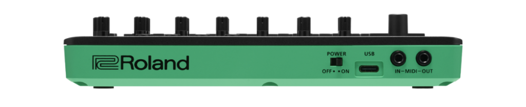 Rear view of the Roland AIRA S-1 Tweak Synth showing connection ports