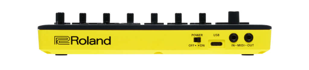 Rear view of the Roland P6 AIRA showing connection ports