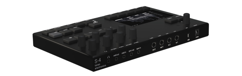 Rear view of the Torso Electronics S-4 Sculpting Sampler showing connection ports